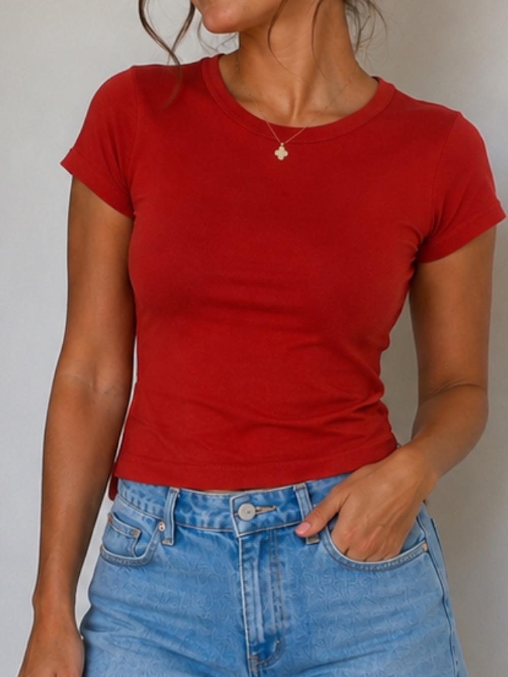 BDG Bright Red Crewneck Tee